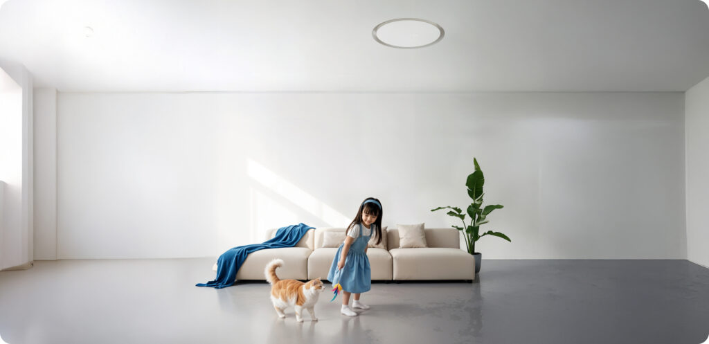 VOV ventilation fan with full-area 360° pet odor and allergy purification